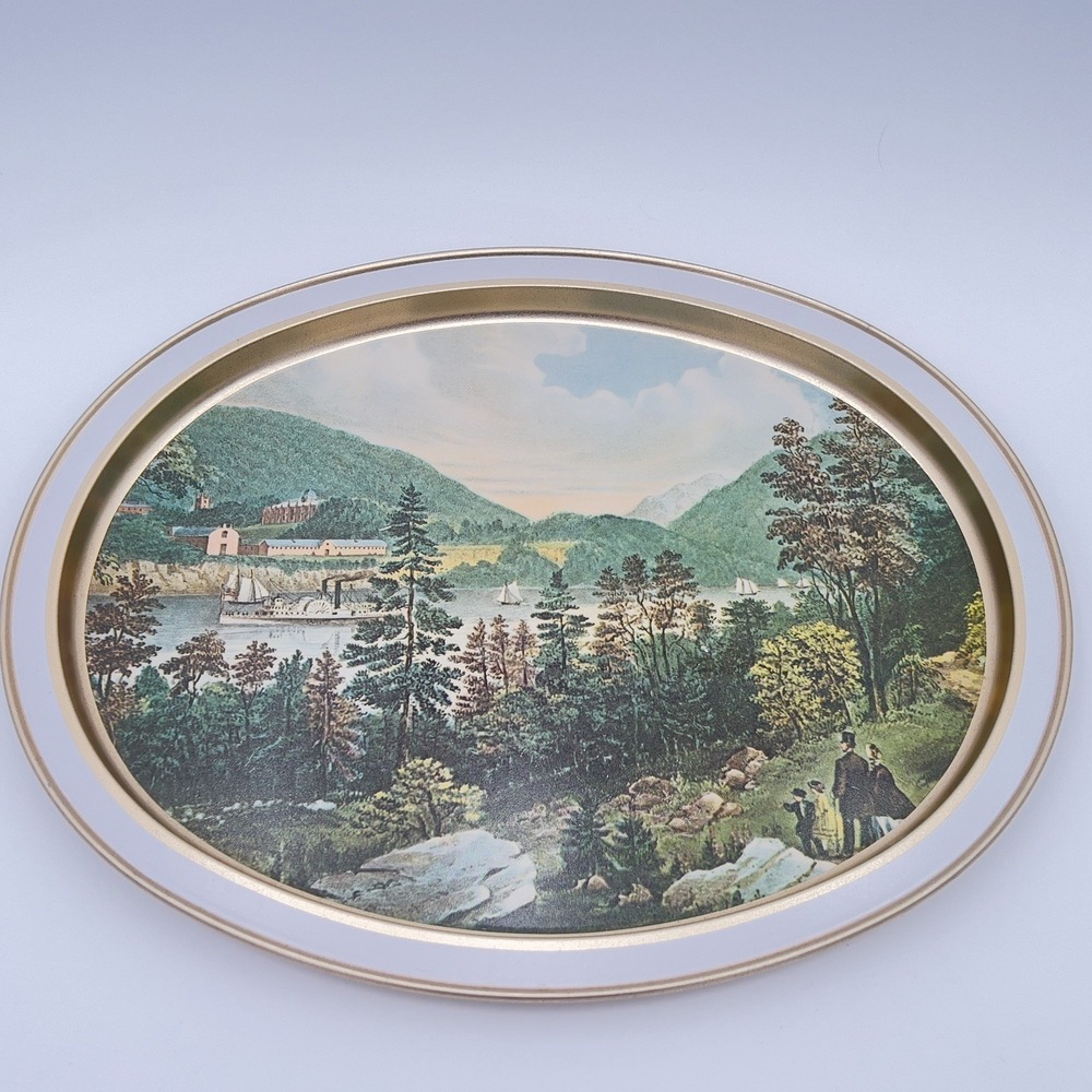 VTG Currier & Ives 1983 Serving Tray U.S. Military Academy West Point Circa 1862